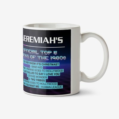 Official Charts Top 5 Tracks Of The 1980s Photo Upload Mug
