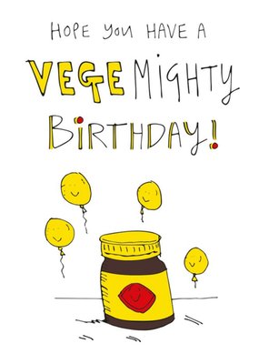 Mighty Birthday Pun Card