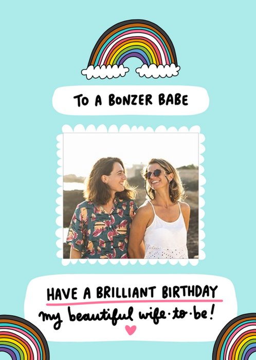 Angela Chick LGBTQ+ Australia Rainbows Girlfriend Birthday Card