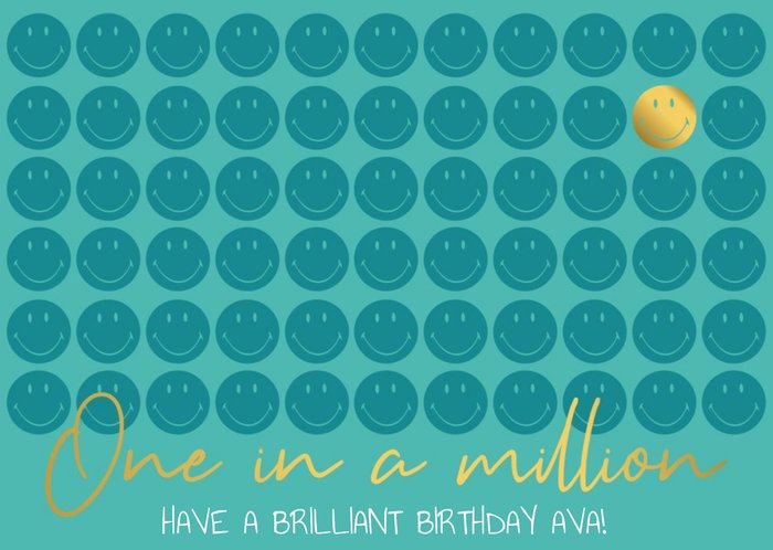 Smiley World One In A Million Birthday Card