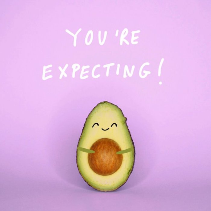 Jolly Awesome You're Expecting Avocado Card