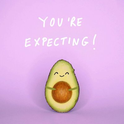 Jolly Awesome You're Expecting Avocado Card