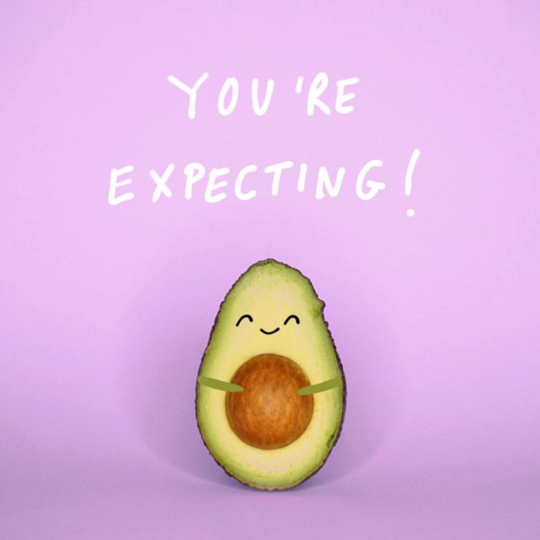 Jolly Awesome You're Expecting Avocado Card, Large