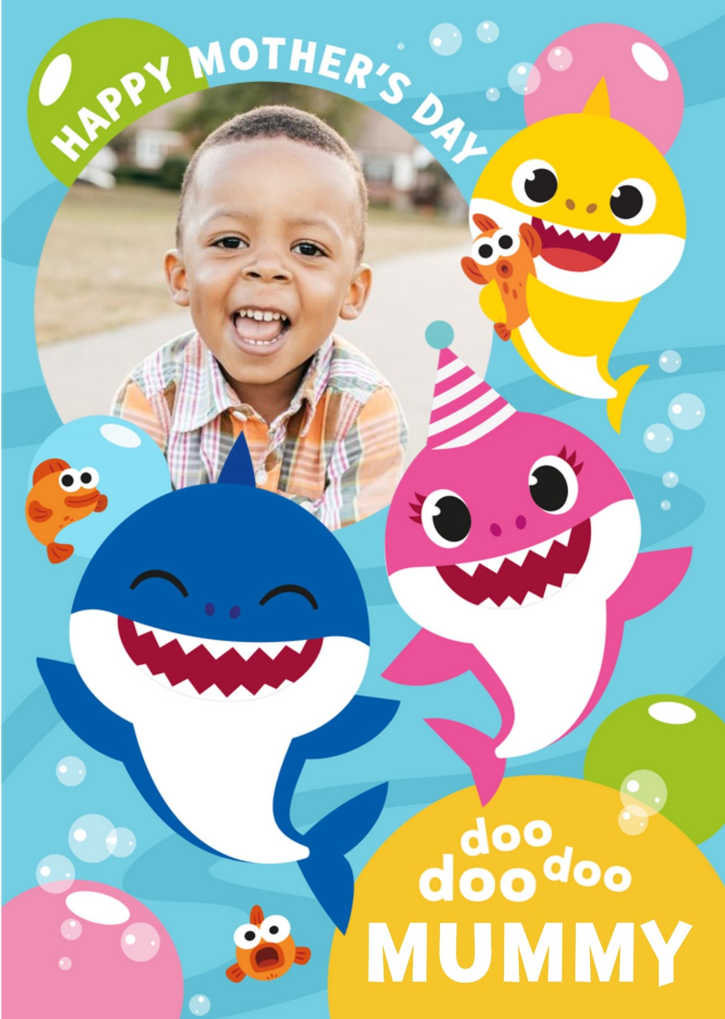 Baby Shark Mother's Day Photo Card, Large