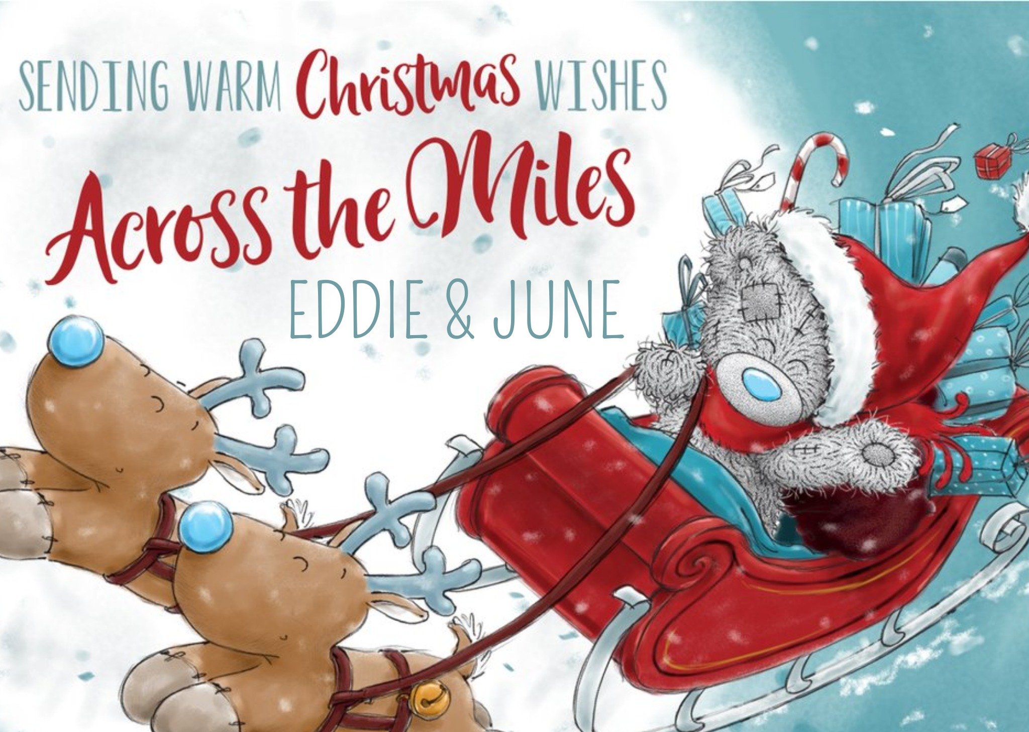 Me To You Tatty Teddy Across The Miles Christmas Card Ecard