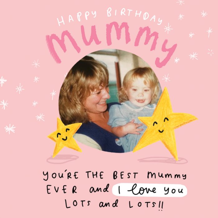 Happy Birthday Card - Mum - Sentimental - Best Mummy Ever -  Photo Upload