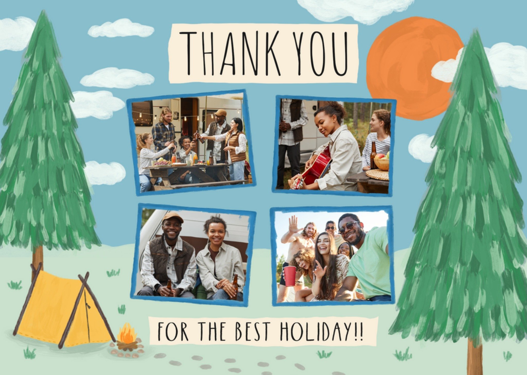 Thank You For The Best Holiday Photo Upload Postcard