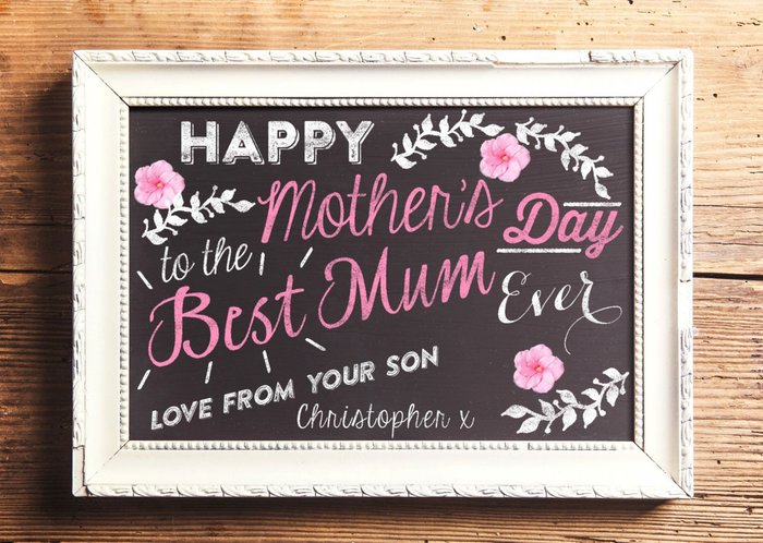 Best Mum Happy Mothers Day Personalised Card