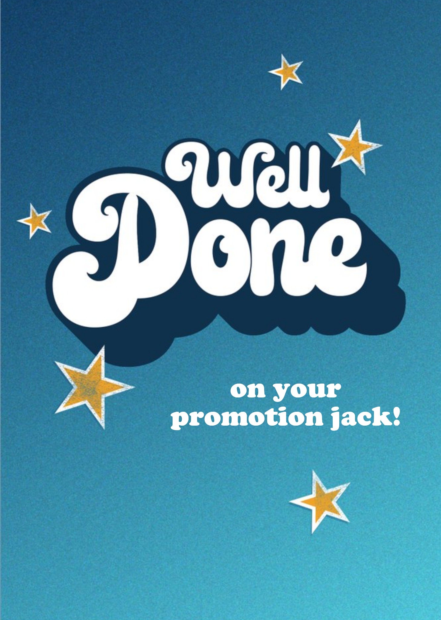 Block Party Typographic Well Done Congratulations Card Ecard