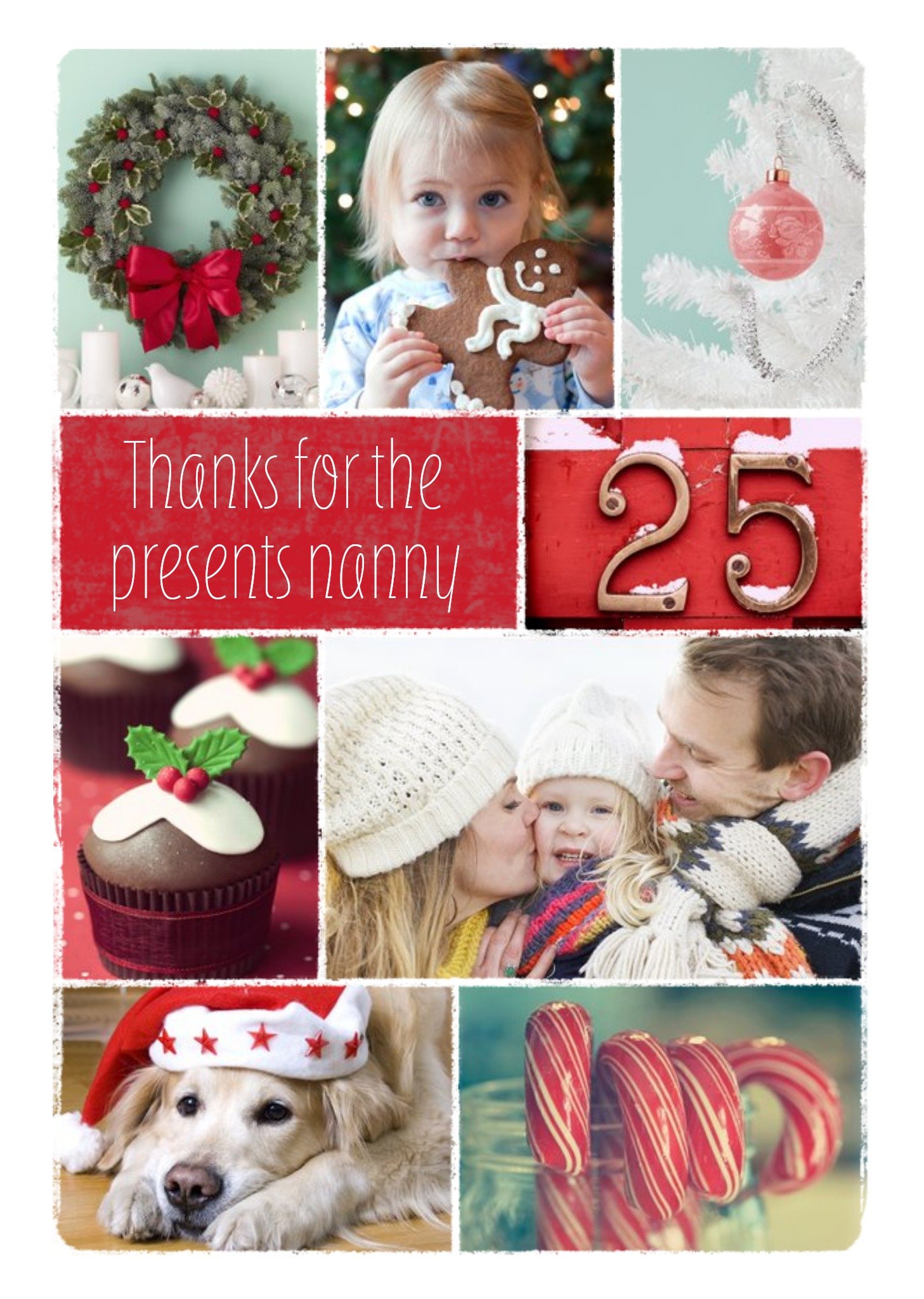 Personalised Text And Multiphoto Christmas Card