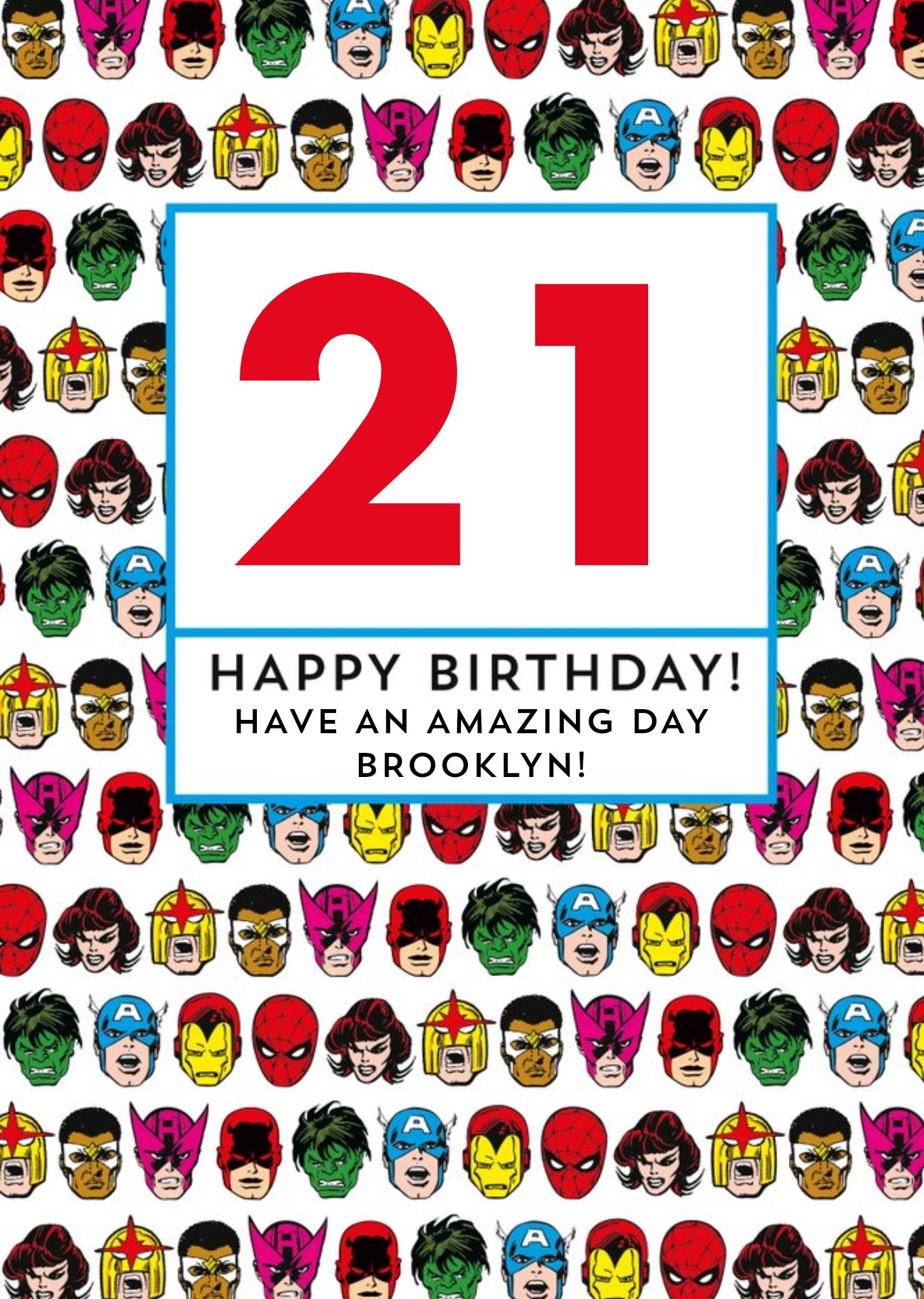 Disney Marvel Superheroes Amazing 21st Birthday Card Ecard