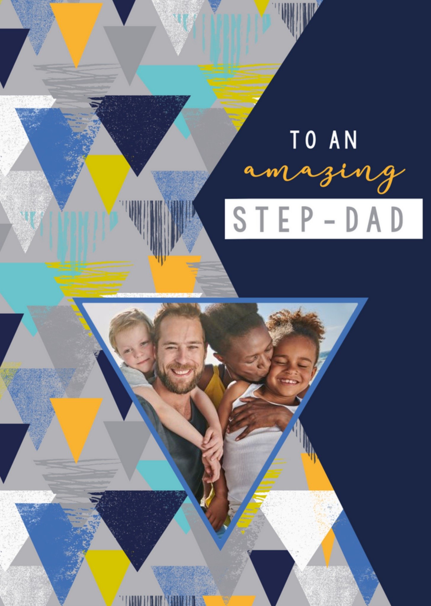 Other Laura Darrington Modern Amazing Step Dad Photo Upload Father's Day Card Ecard