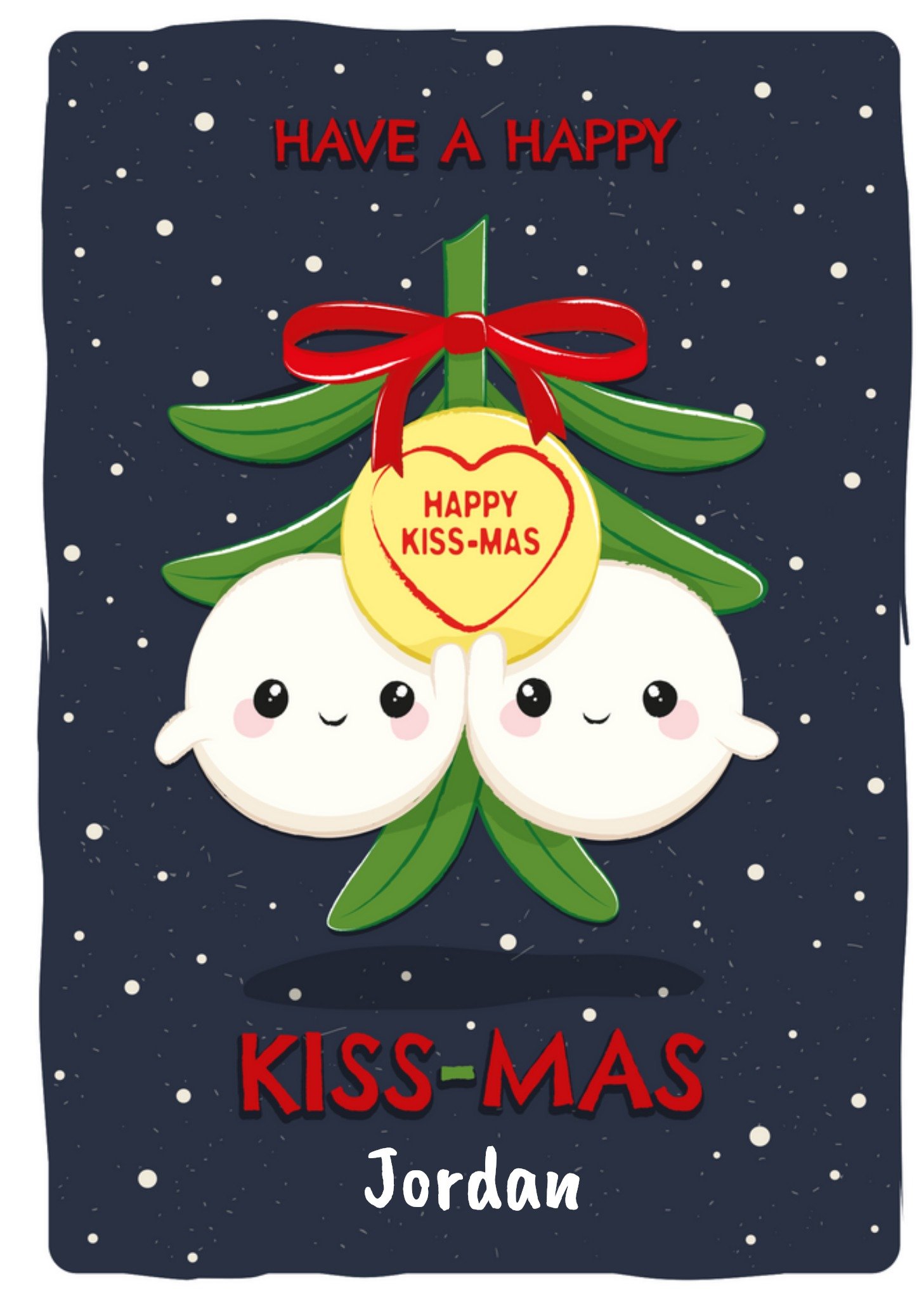 Swizzels Love Hearts Swizzels Posh Paws Cute Mistletoe Plush Kissmas Card, Large
