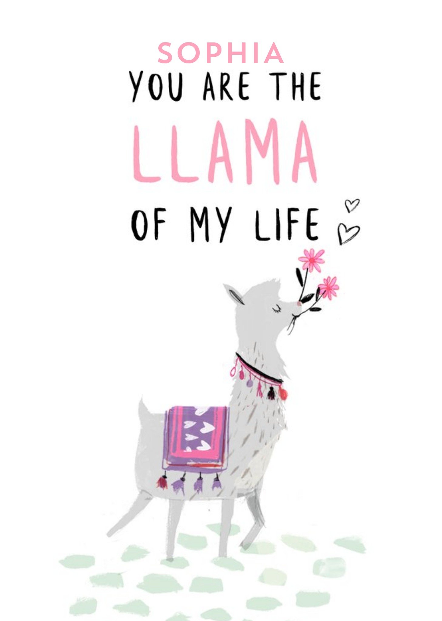 Personalised You Are The Llama Of My Life Funny Valentine's Day Card Ecard