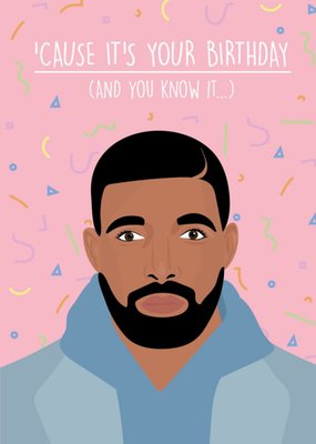 Modern Funny Singer Cause It's Your Birthday Card Birthday Card