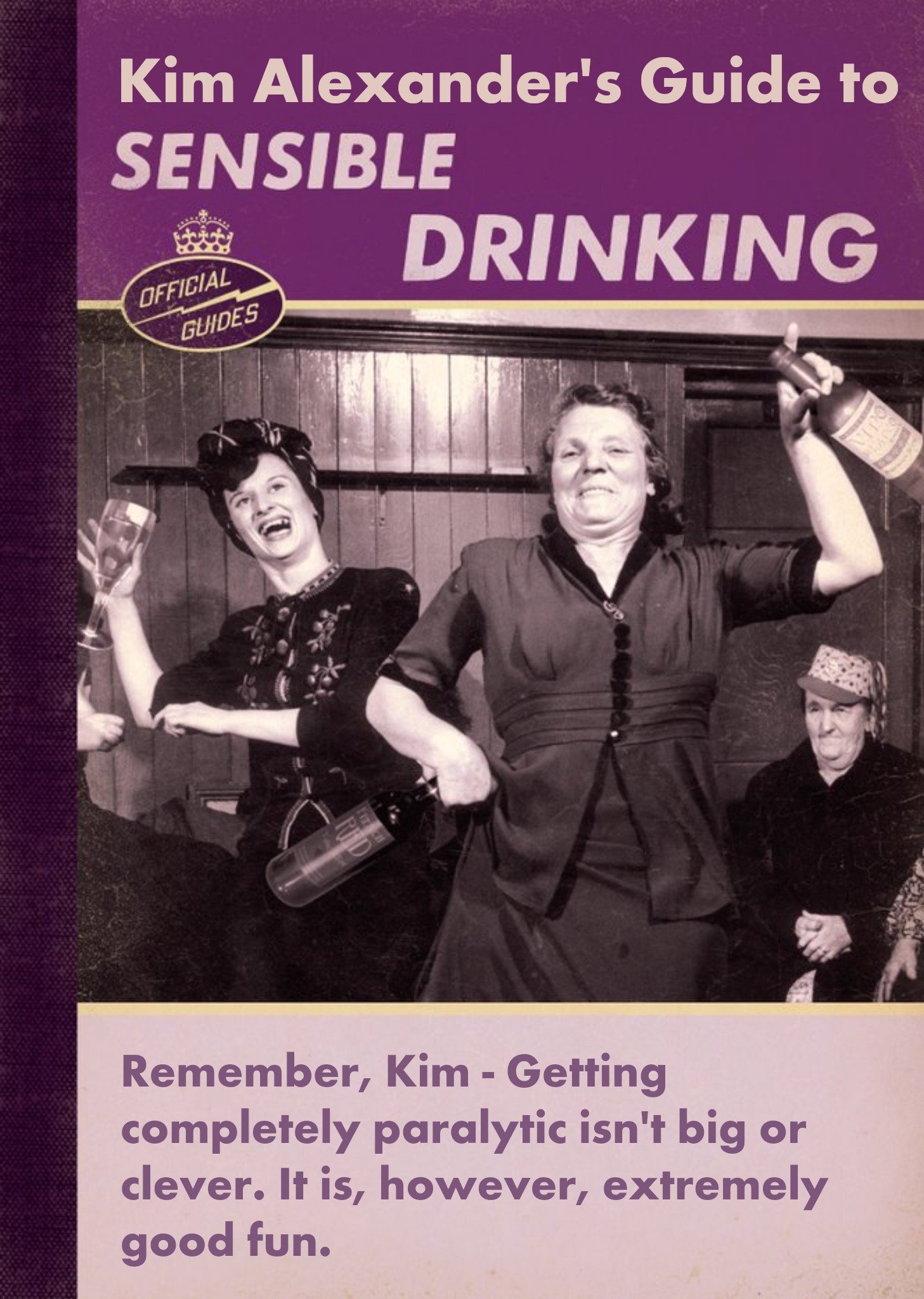 Moonpig A Guide To Sensible Drinking Personalised Birthday Card, Large