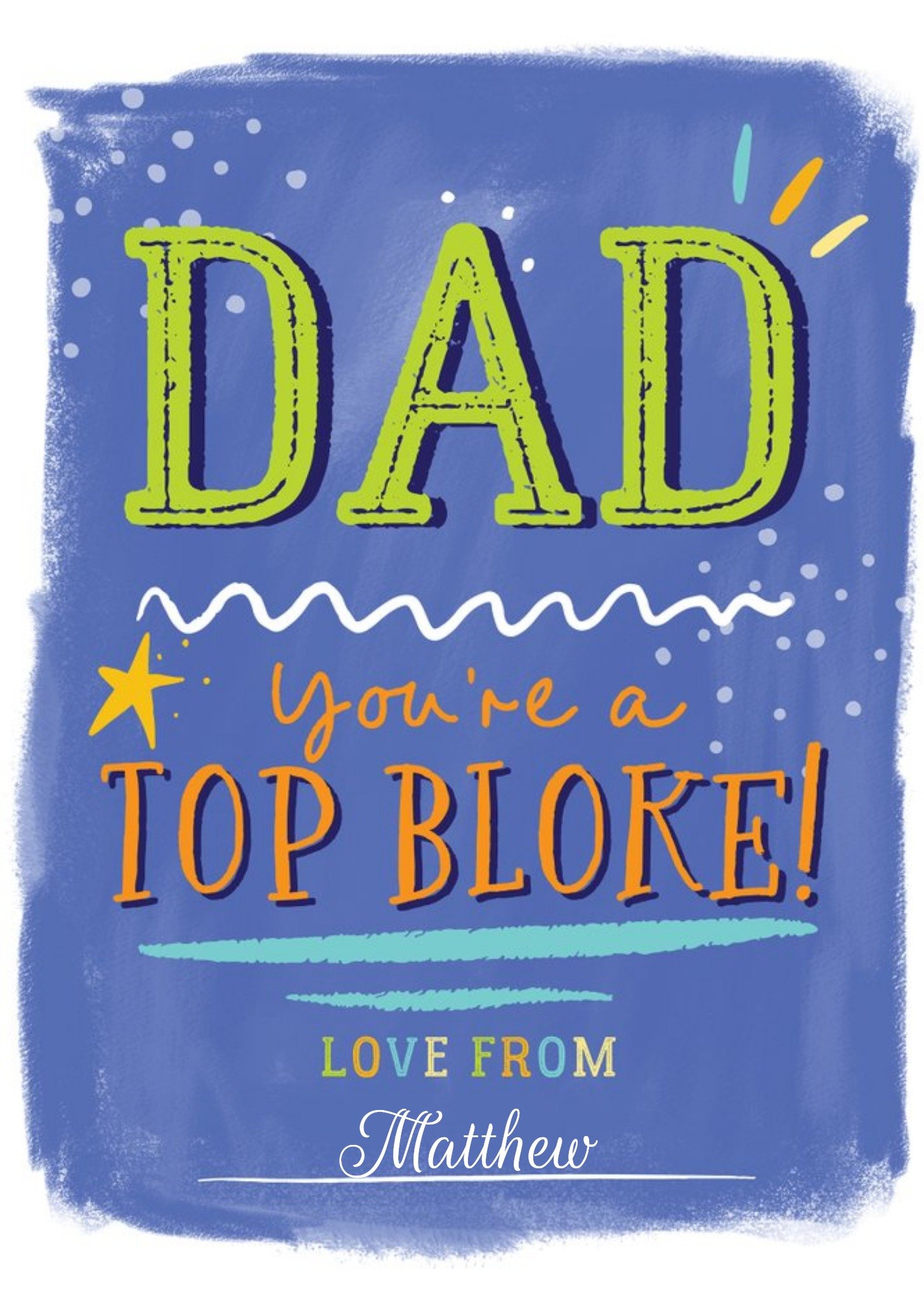 Moonpig Christie Williams Colourful Father's Day Card, Large