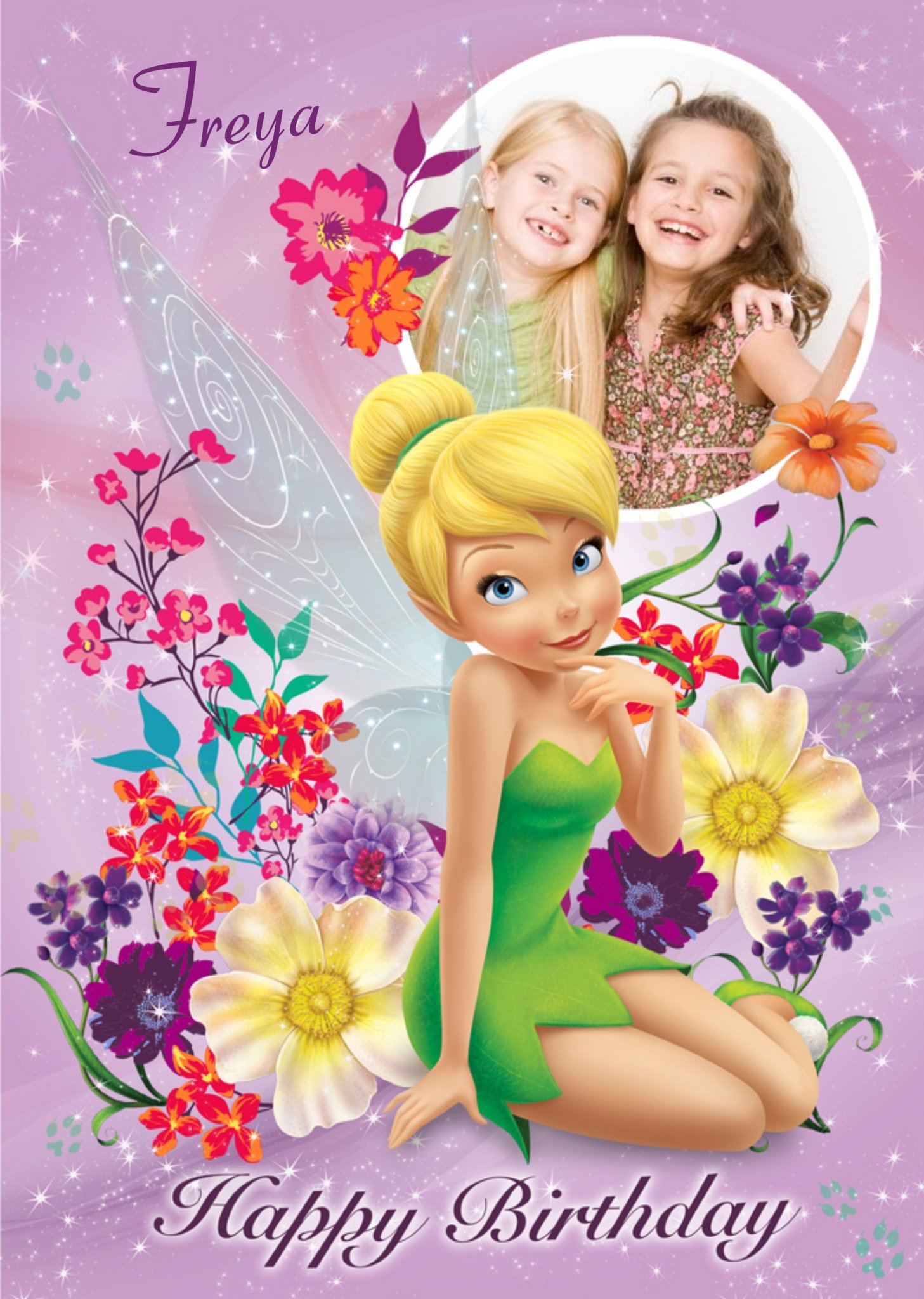 Disney Peter Pan Tinkerbell Personalised Birthday Card Ecard
