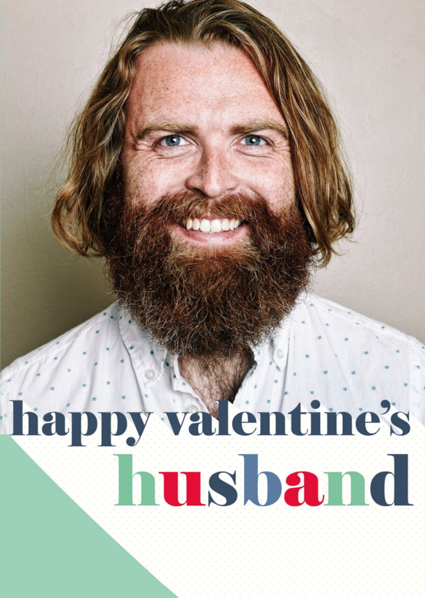 Moonpig Colourful Letters Husband Valentine's Day Photo Card Ecard