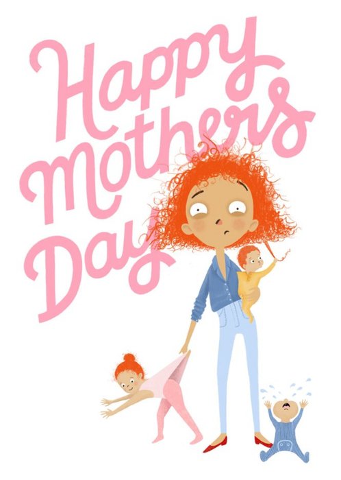 Crazy Kids Happy Mothers Day Card