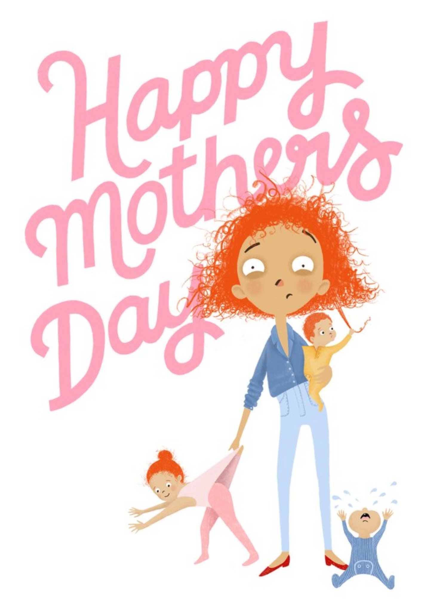 Cardy Club Crazy Kids Happy Mothers Day Card