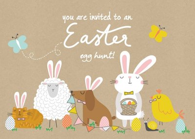 Funimals Easter Egg Hunt Invitation Card