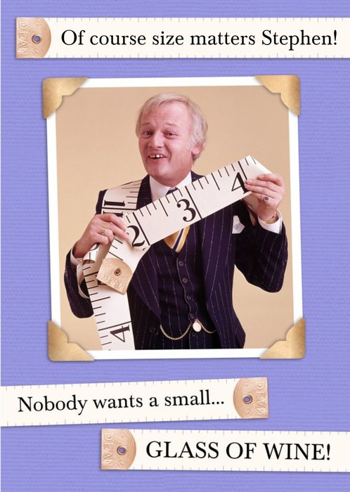 Are You Being Served Size Matters Funny Birthday Card