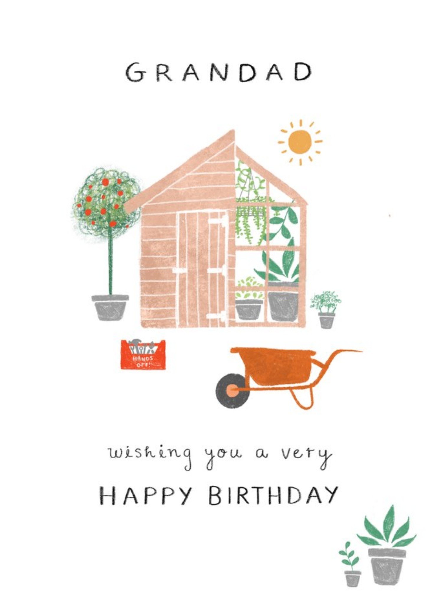 Moonpig Illustrated Gardening Birthday Card, Large