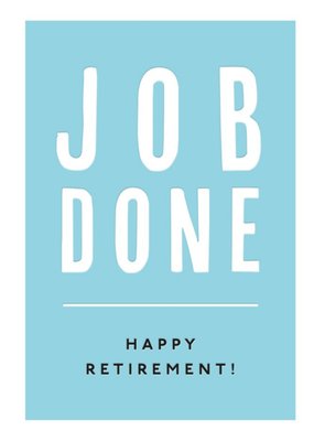 Mungo And Shoddy Typographic Funny Blue Retirement Card