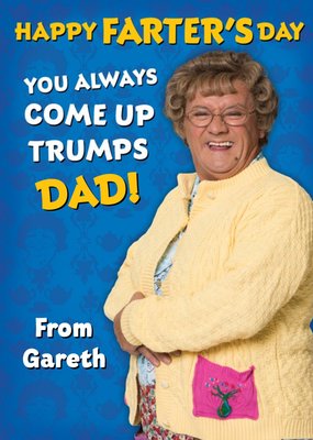 Mrs Brown's Boys Top Trumps Dad Farter's Father's Day card