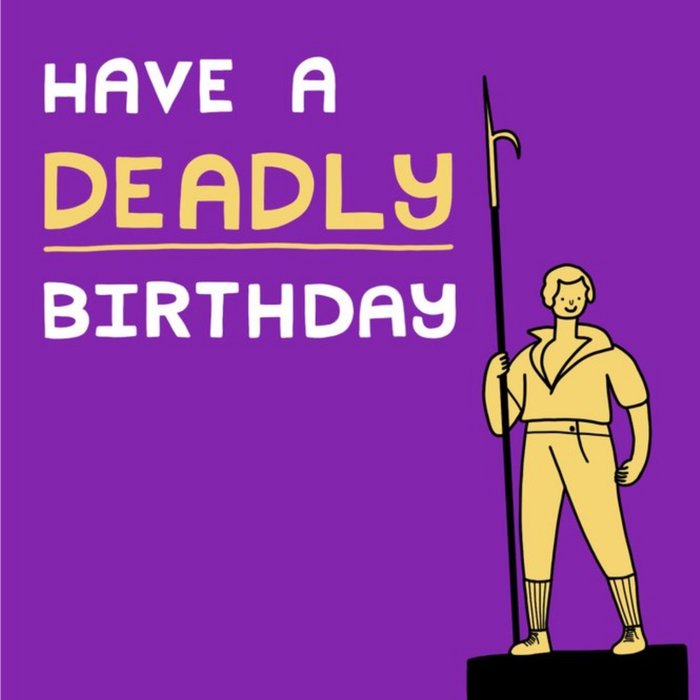 Megan McMahon Yellow Purple Birthday Card
