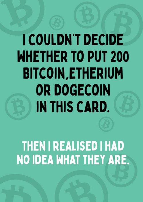 Funny Bitcoin Crypto Card