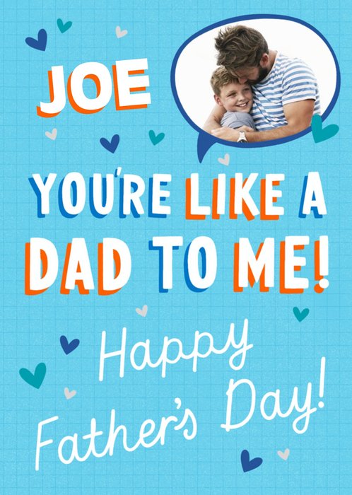 Cute Illustration You're Like A Dad Photo Upload Father's Day Card