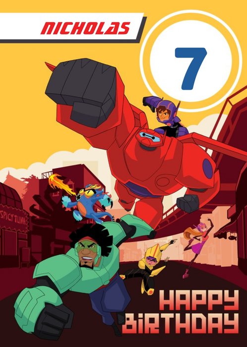 Big Hero 6 Superhero Happy Birthday Card