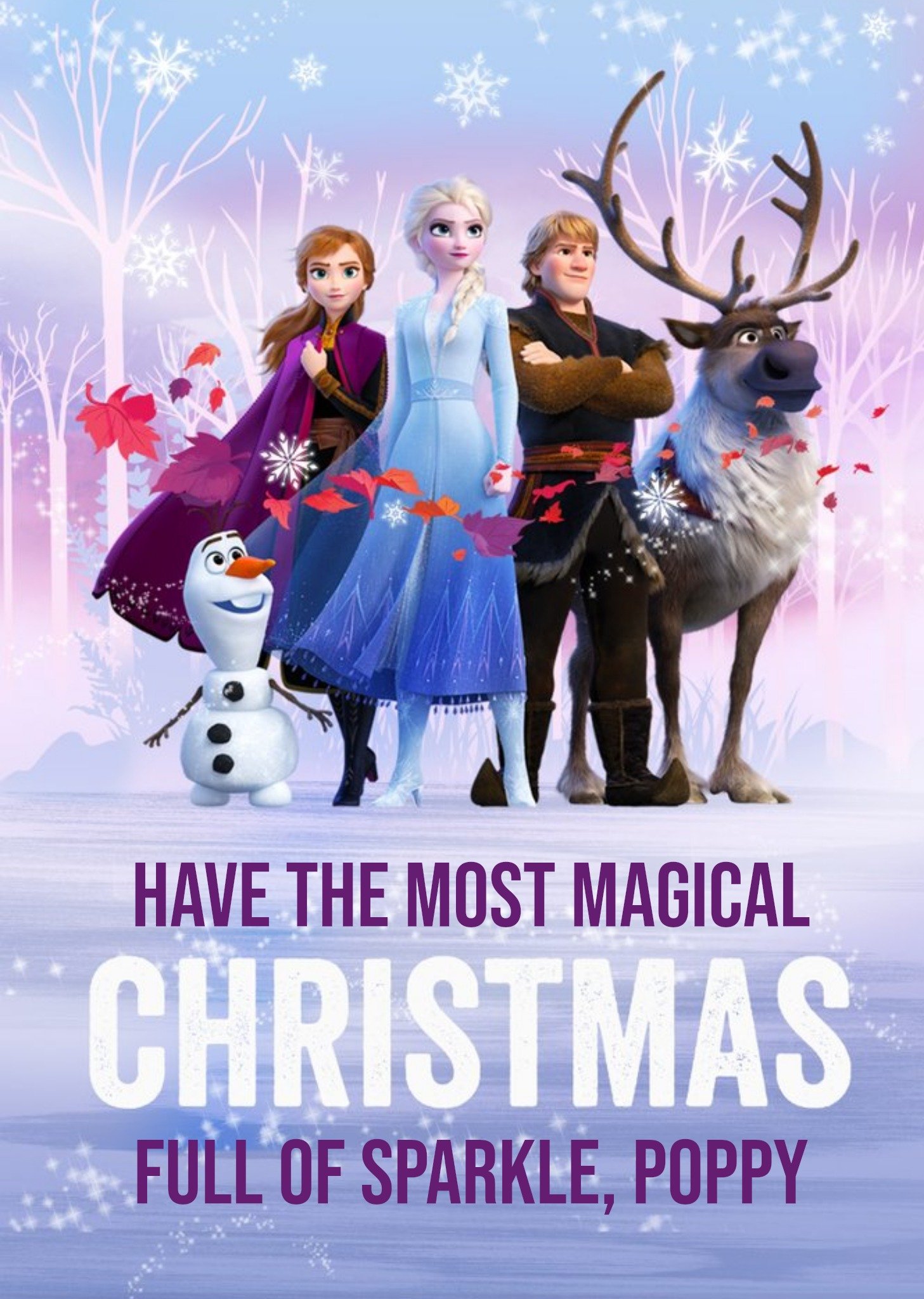 Disney Frozen 2 Magical Christmas Card, Large