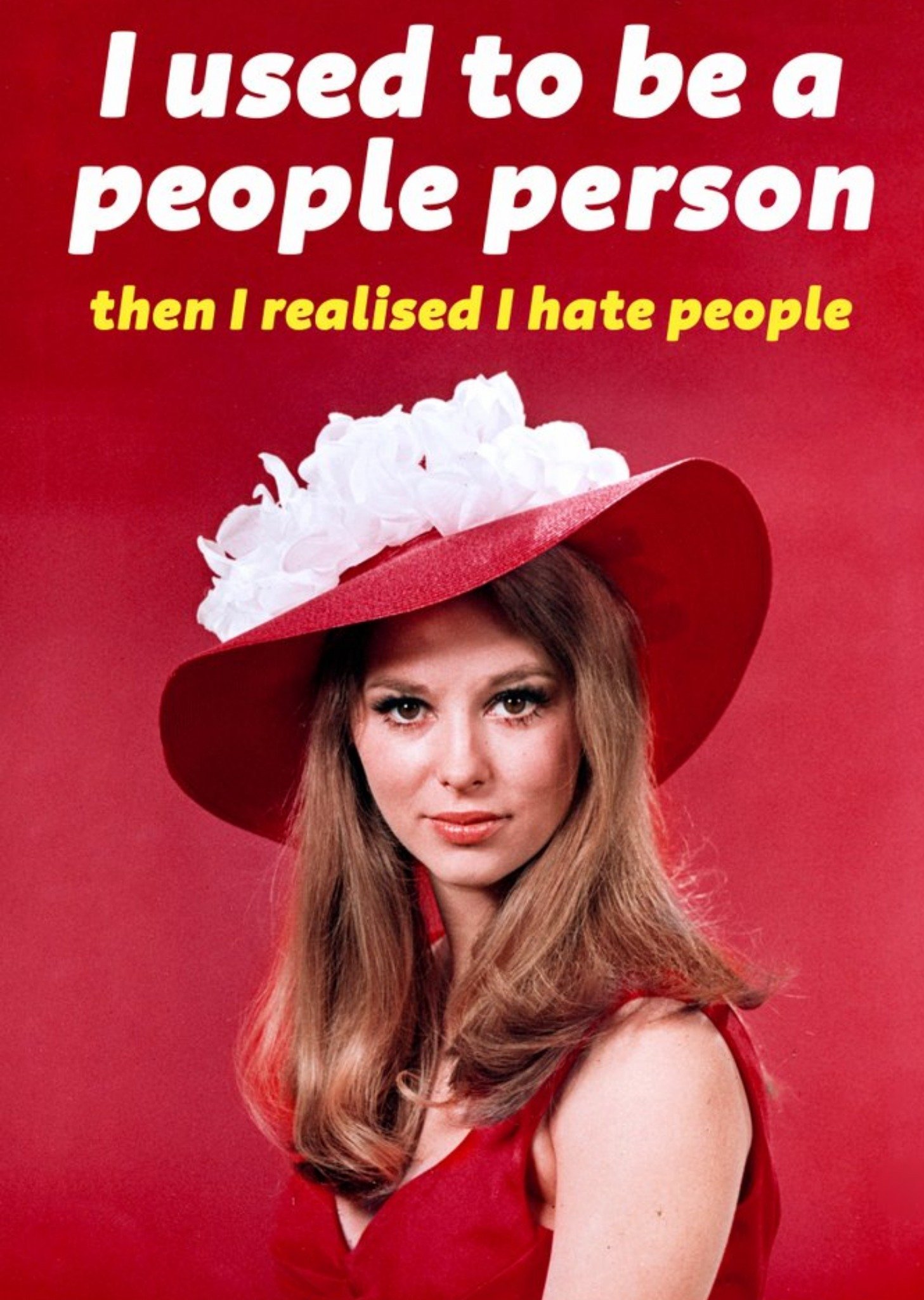 I Hate People Funny Retro Birthday Card Ecard