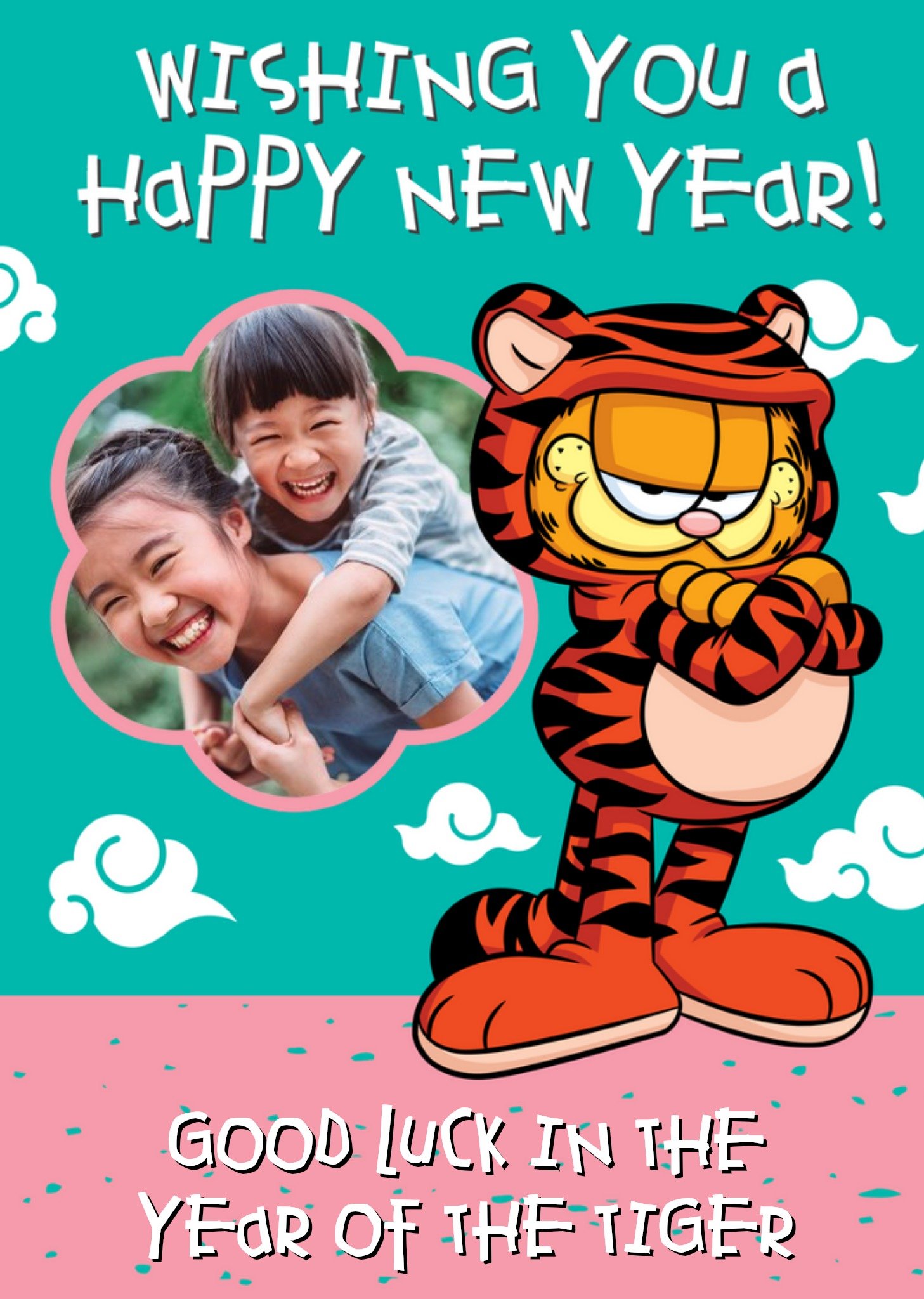 Nickelodeon Garfield Chinese New Year Photo Upload Card