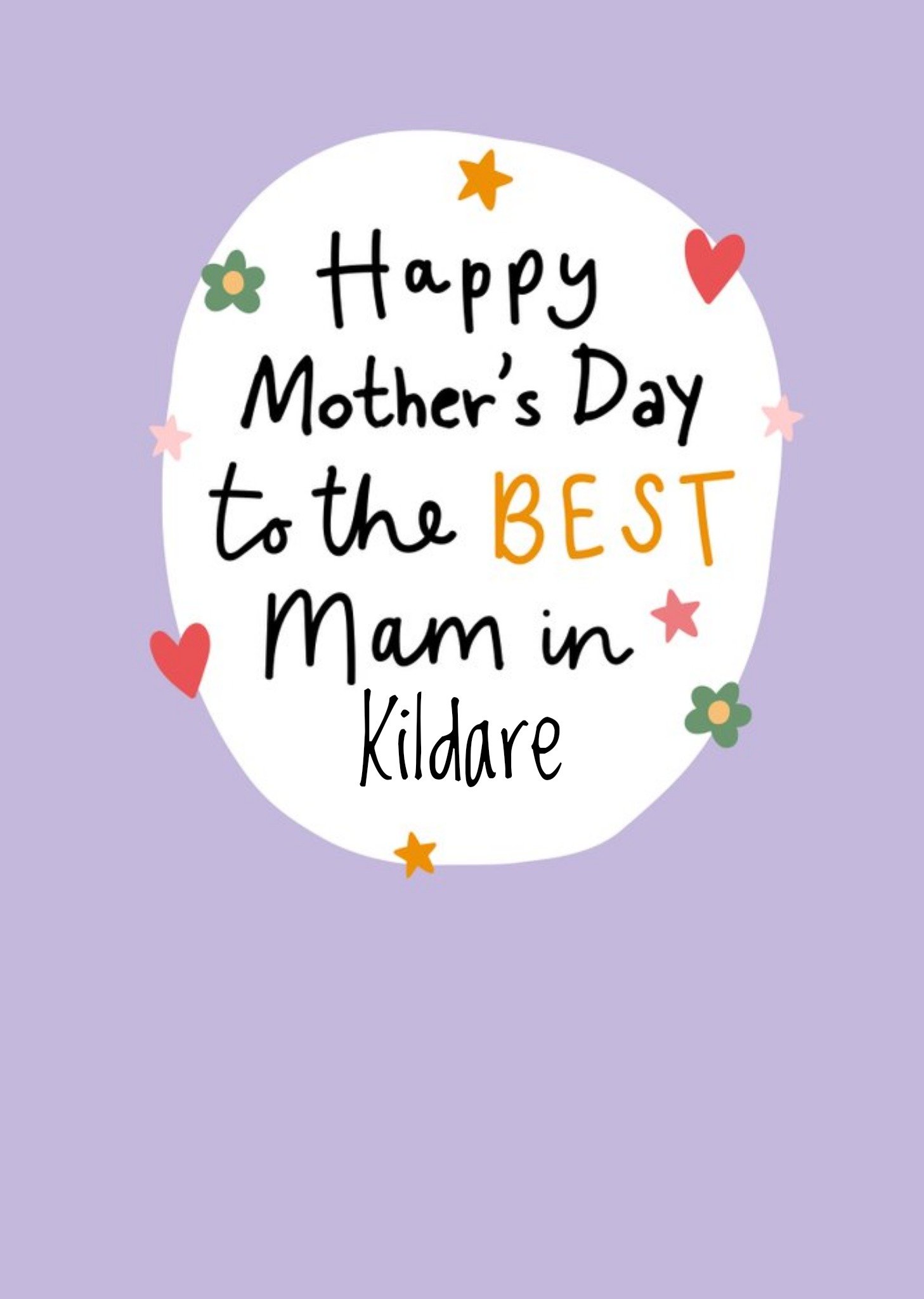 Handwritten Typographic Lilac Mothers Day Card Ecard