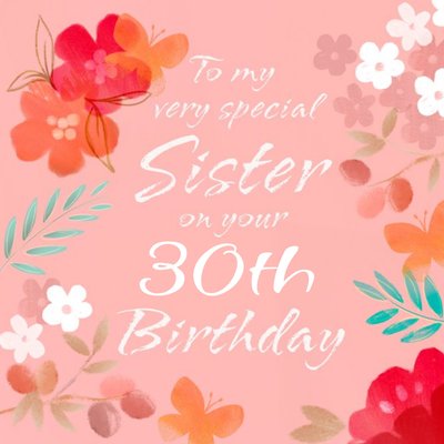 To My Very Special Sister Personalised Age Birthday Card