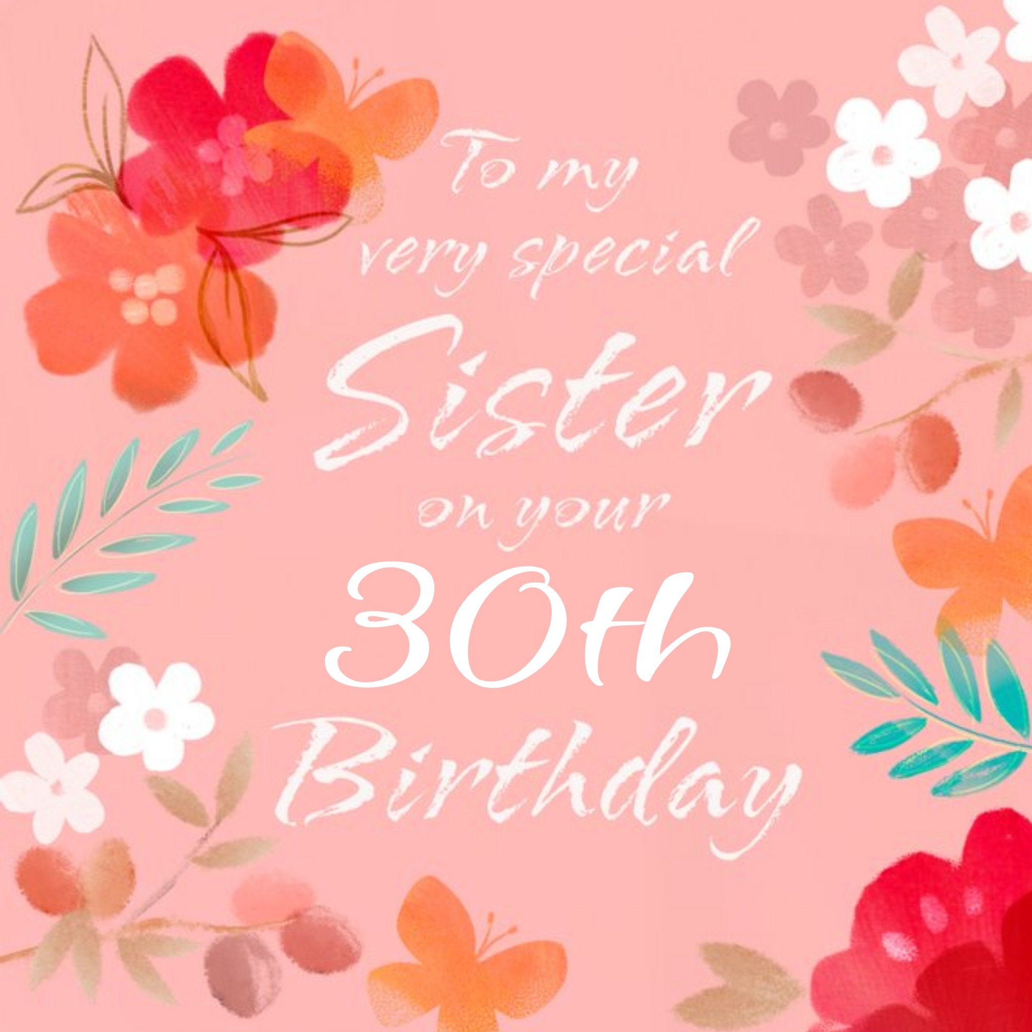 Moonpig To My Very Special Sister Personalised Age Birthday Card, Large