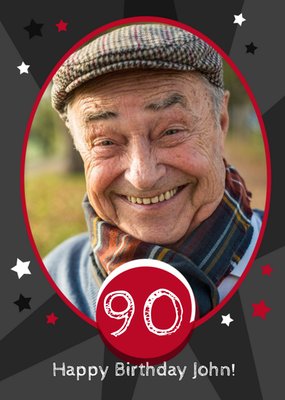 90th Birthday Photo Upload Card
