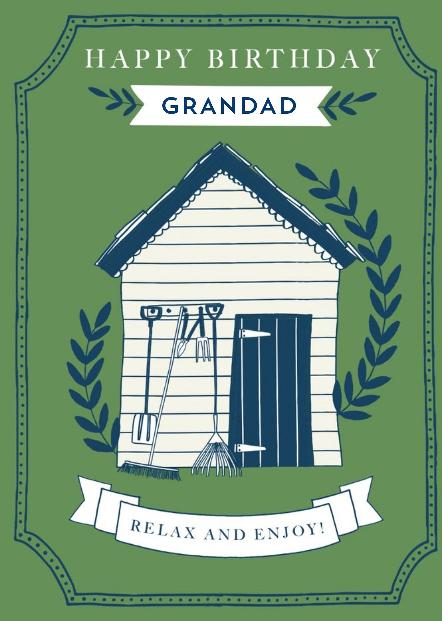 Moonpig Birthday Card - Garden Shed - Grandad, Large