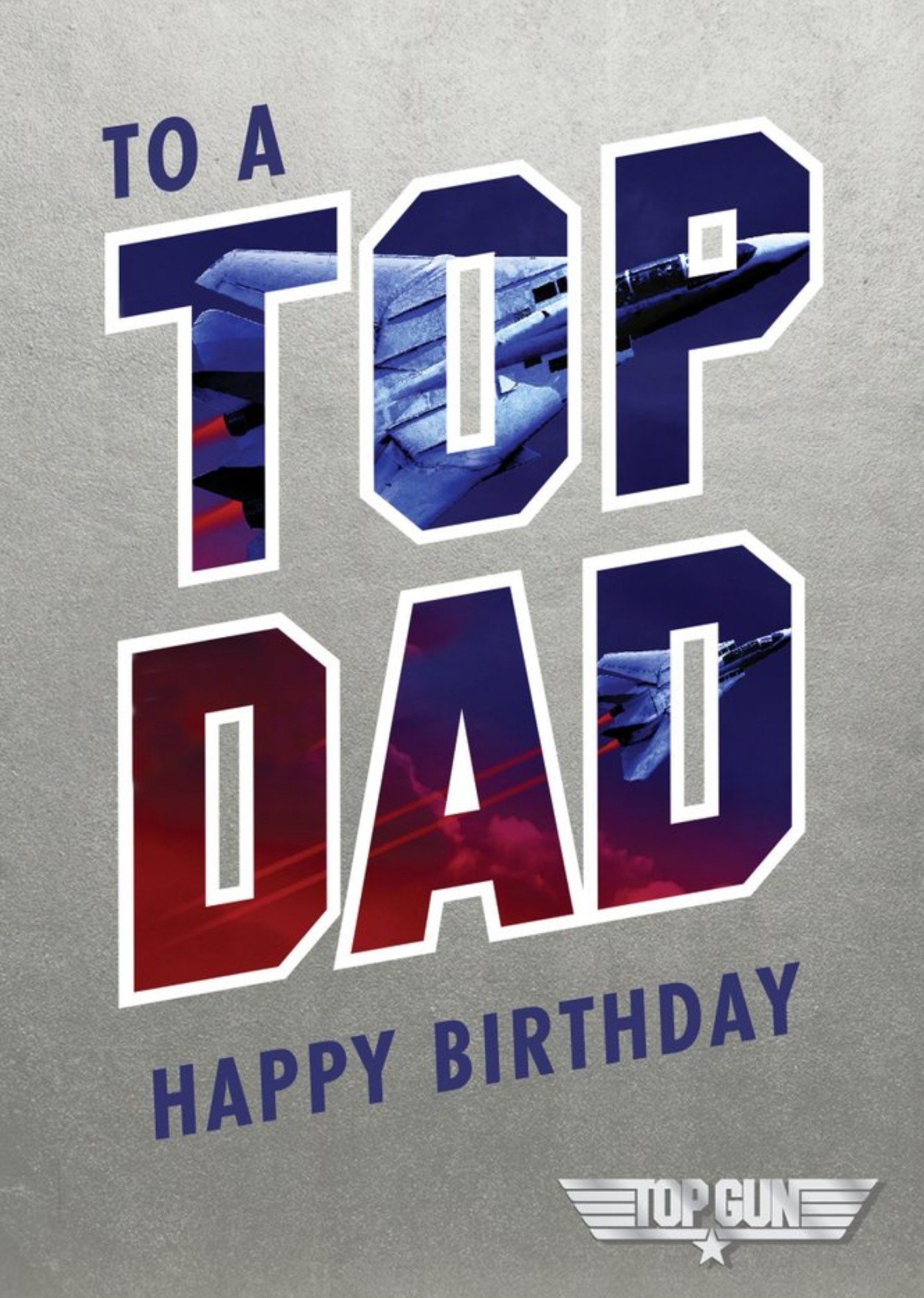 Moonpig Top Gun Top Dad Birthday Card, Large
