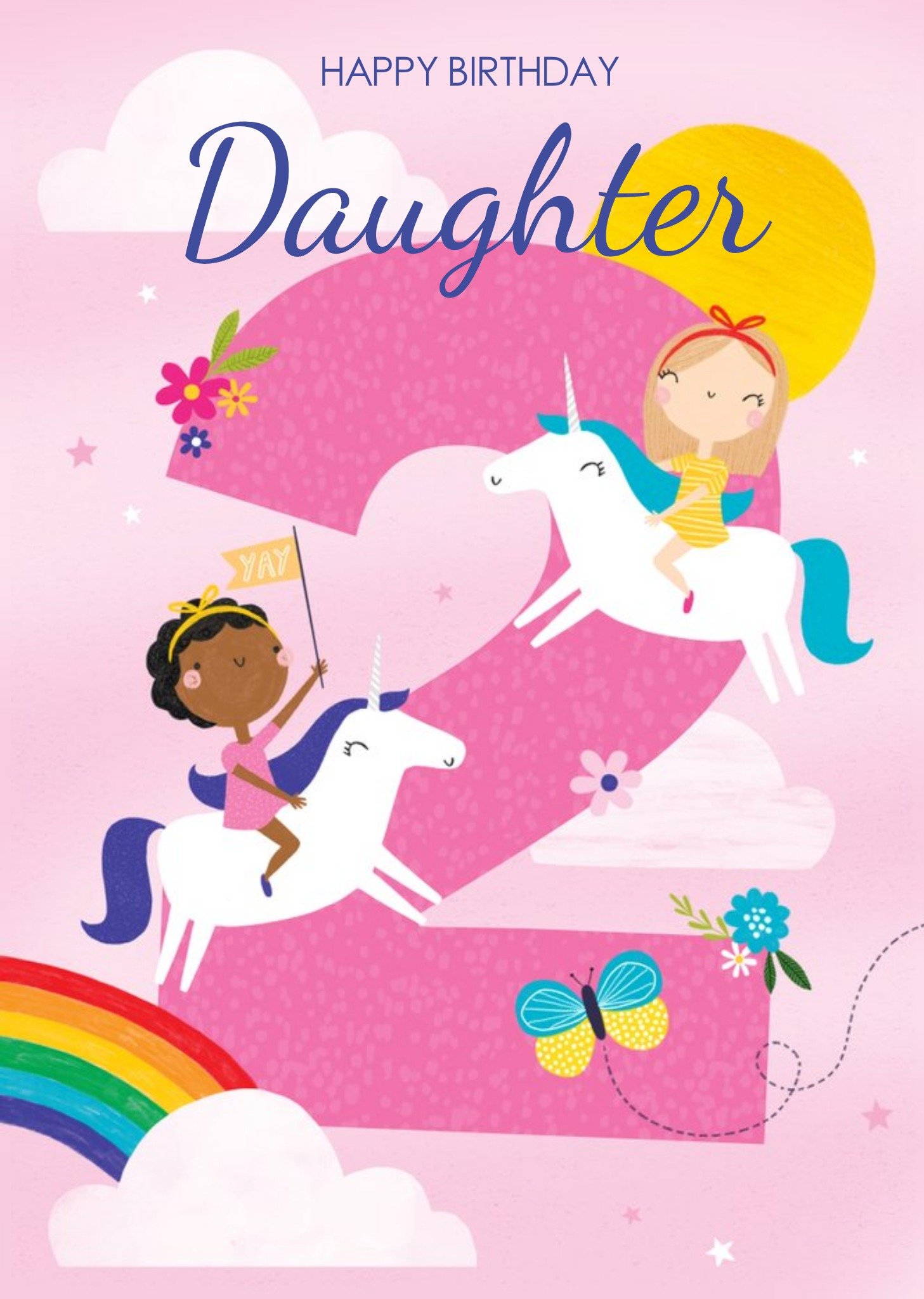 Moonpig Unicorn Daughter Magical 2nd Birthday Card From Paperlink Ecard