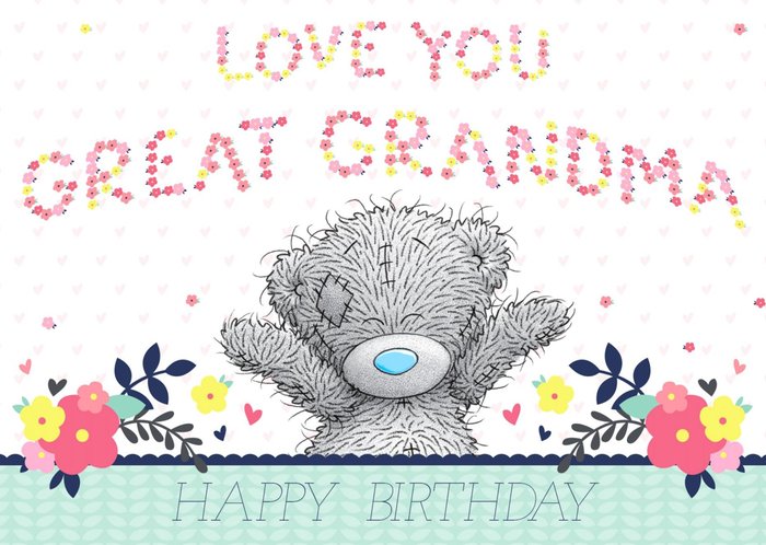 Tatty Teddy Love You Great Grandma Personalised Happy Birthday Card