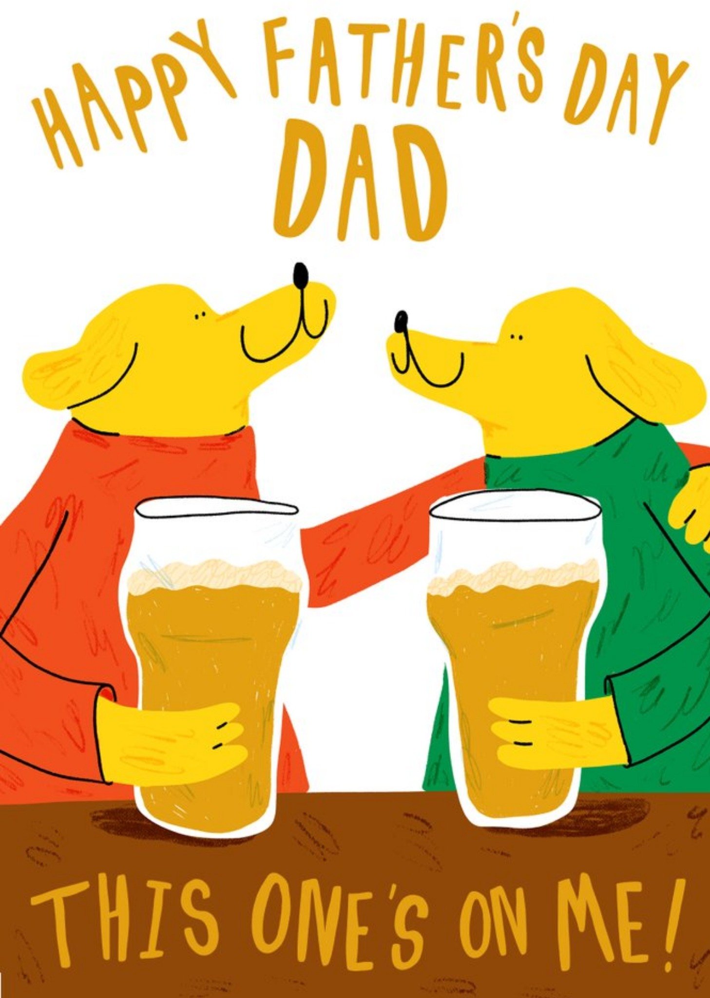 This One's On Me Illustrated Father's Day Card For Dad Ecard