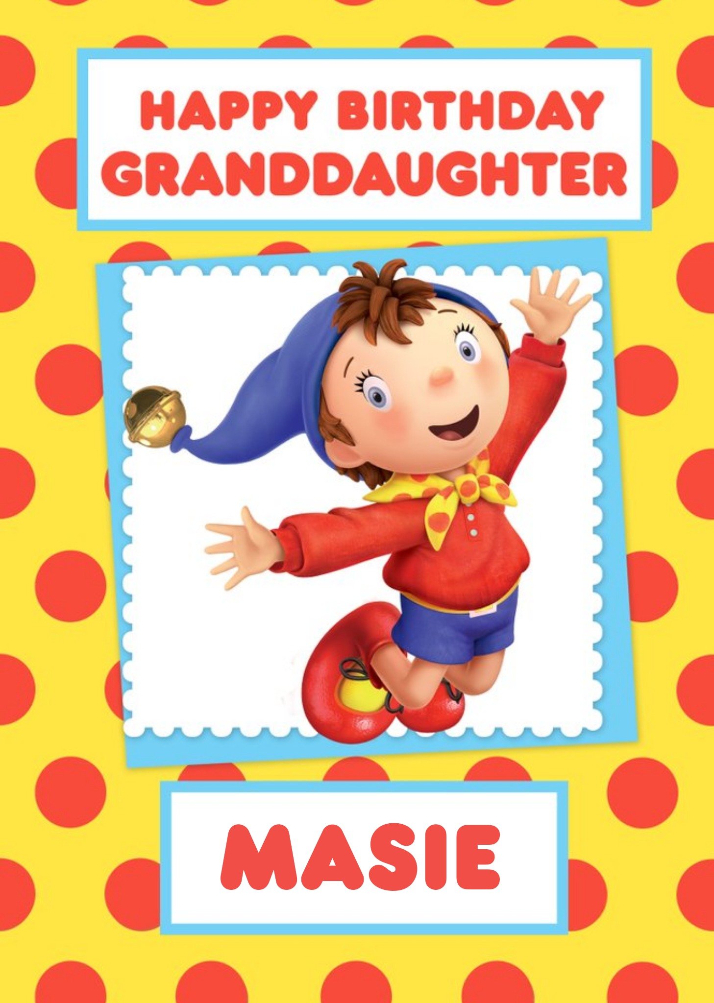 Noddy Personalised Granddaughter Birthday Card Ecard