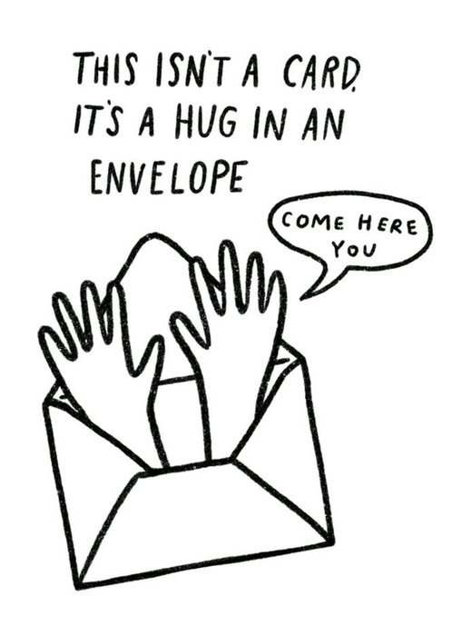 Pigment Hug In An Envelope Birthday Card