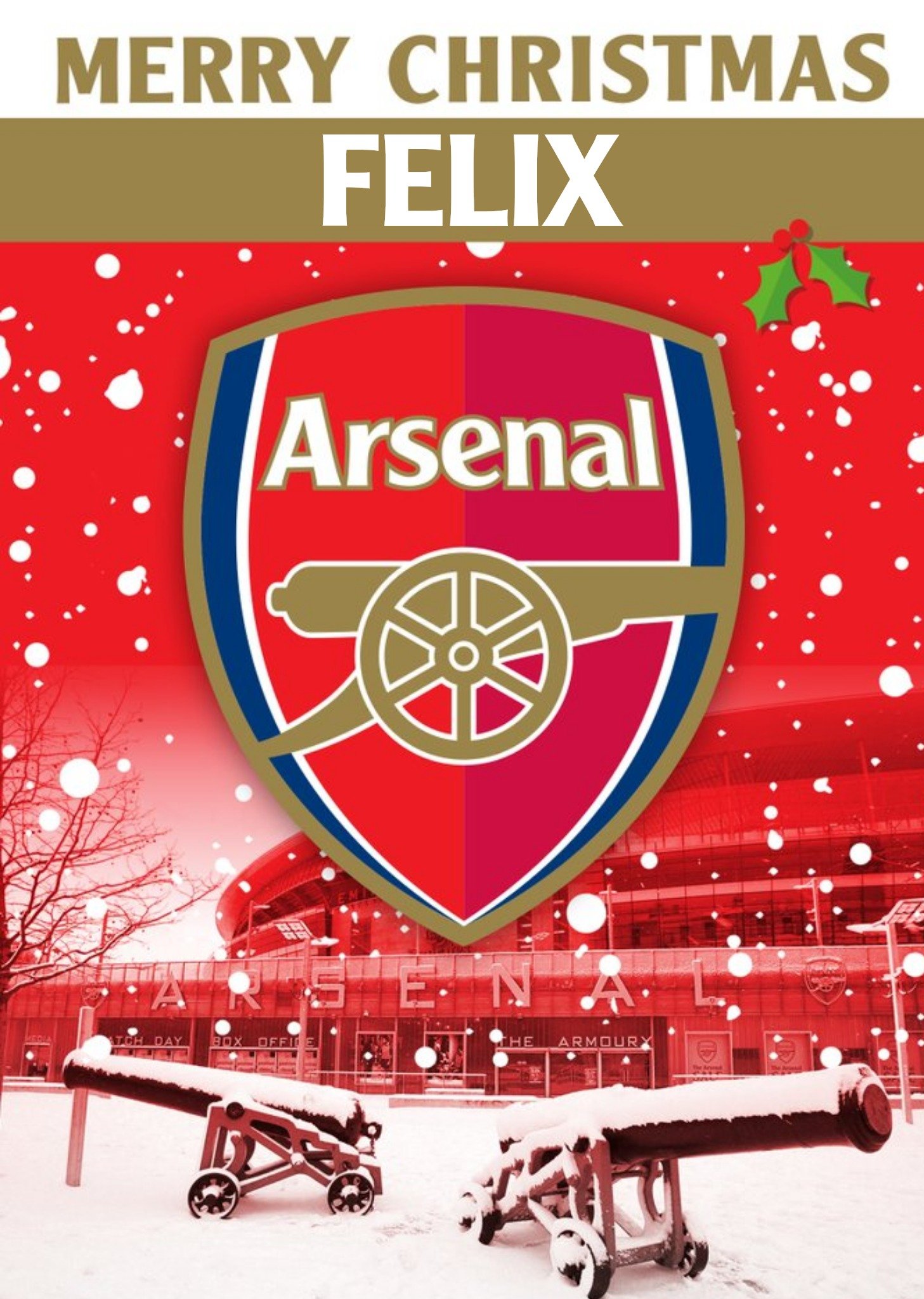 Arsenal Fc Football Club Christmas Card