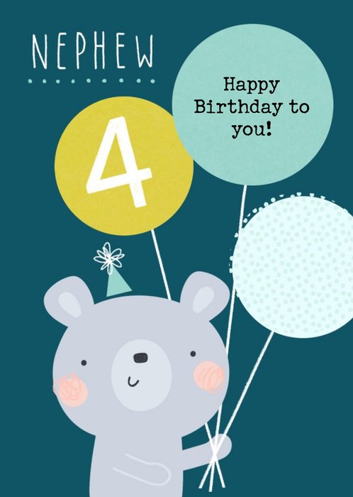 Sorcha Faulkner Bear Balloon Birthday Card